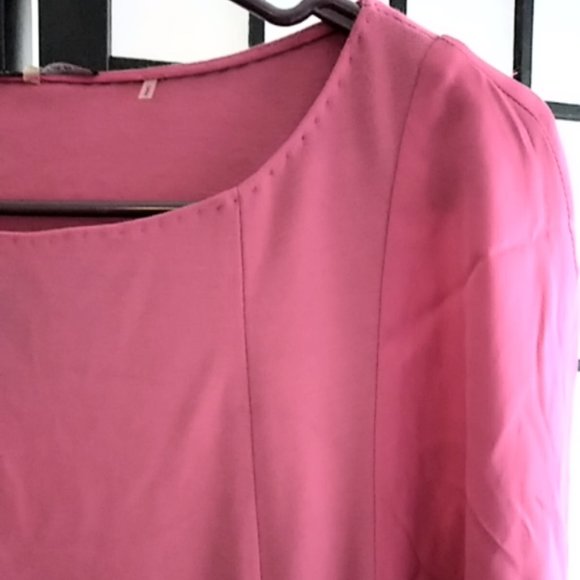 Elie Tahari Dark Pink 3/4" Sleeve Dress - Picture 4 of 9